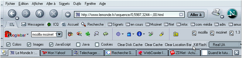 PrefBar sur Netscape 7.02